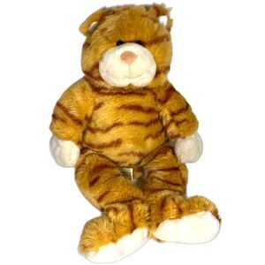 Vintage Build-A-Bear Ginger Tabby Cat Plush 16” Striped Kitty Stuffed Animal